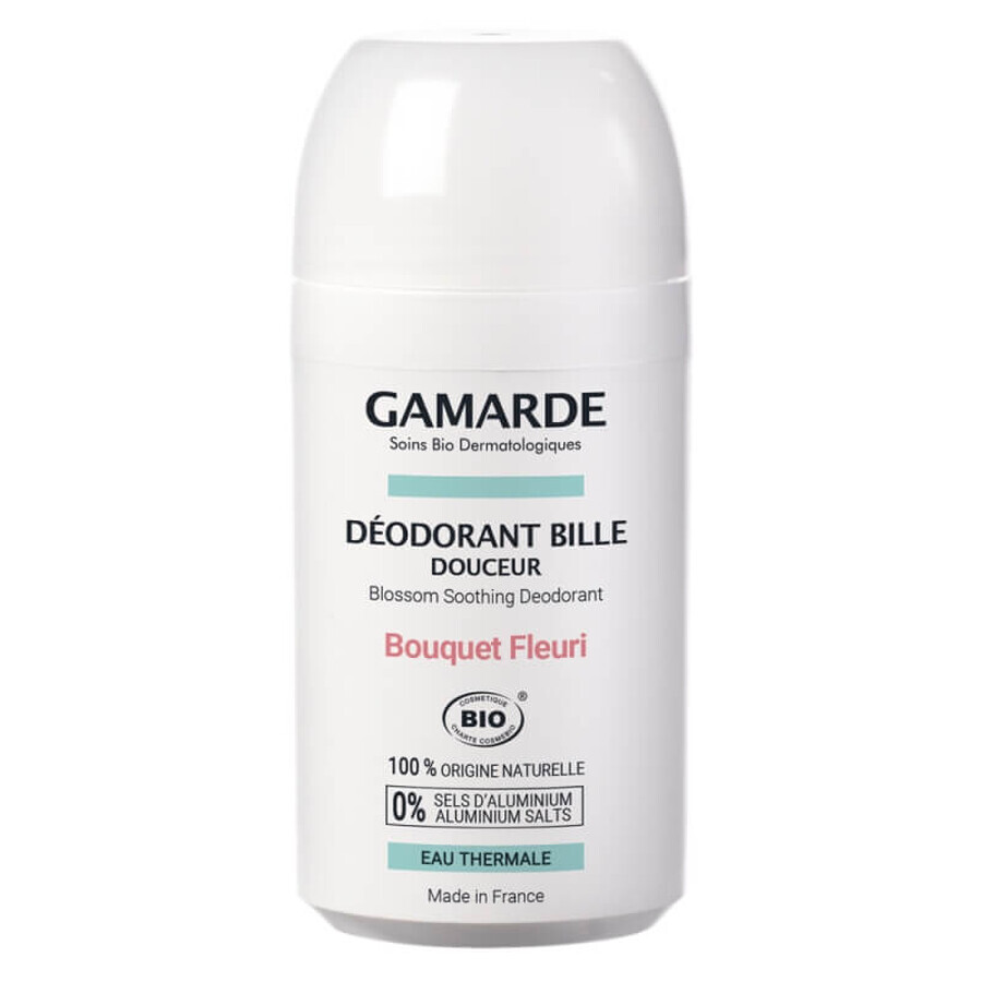 Déodorant à bille bio au parfum floral, 50 ml, Gamarde