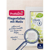 Profissimo Piège à mouches avec motif, 4 pièces