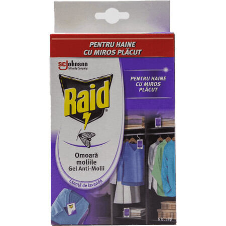 Raid Mottengel Lavendel, 6 stuks