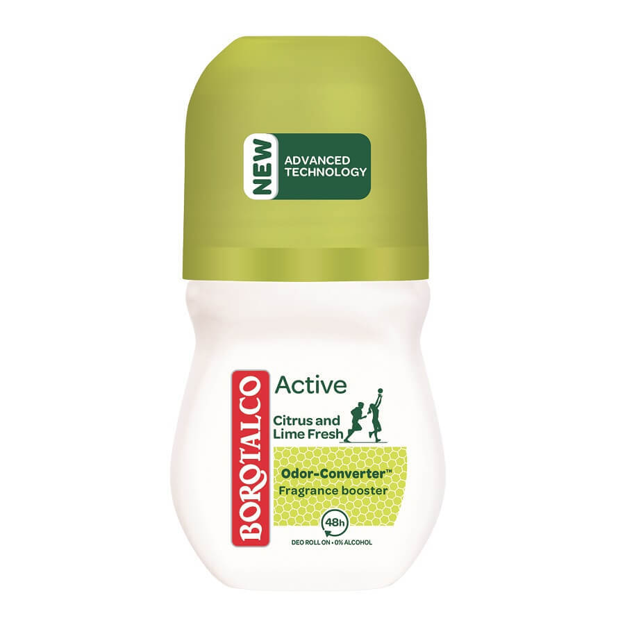 Déodorant roll-on Active Citrus and Lime, 50 ml, talc