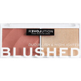 Revolution Relove Colour Play Blushed blush en highlighter duo palette Kindness, 2,9 g