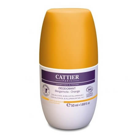 Biologische deodorantroller met sinaasappel en bergamot, 50 ml, Cattier