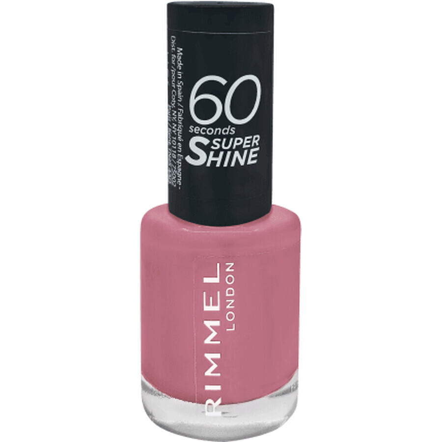 Rimmel London Nail Polish 60 Seconds Super Shine 235 Preppy in pink, 8 ml