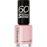 Rimmel London Vernis à ongles 60 Seconds Super Shine 722 All Nails On Deck, 8 ml