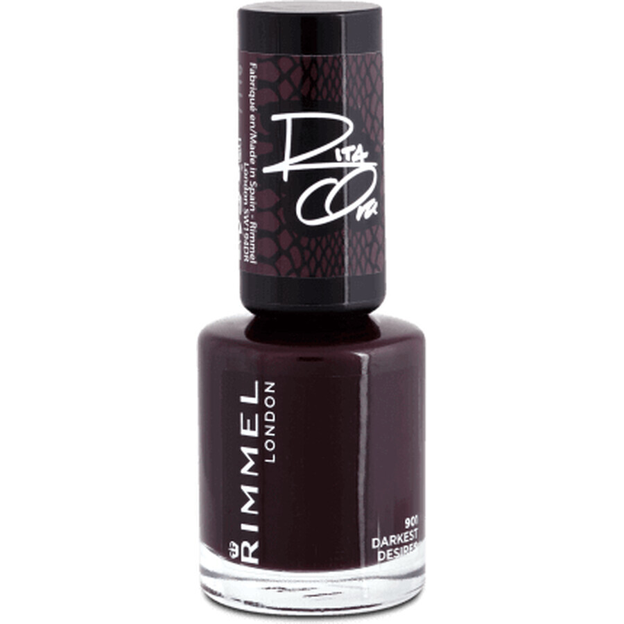 Rimmel London Vernis à ongles 60 Seconds Super Shine 901 Darkest Desires, 8 ml