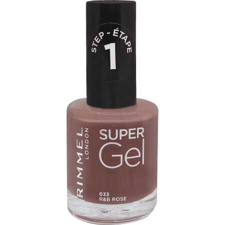 Rimmel London Super Gel Nagellack 033 R&B Rose, 12 ml