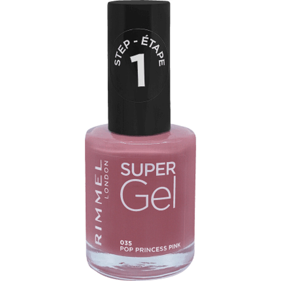 Rimmel London Super Gel Nagellack 035 Pop princess pink, 12 ml