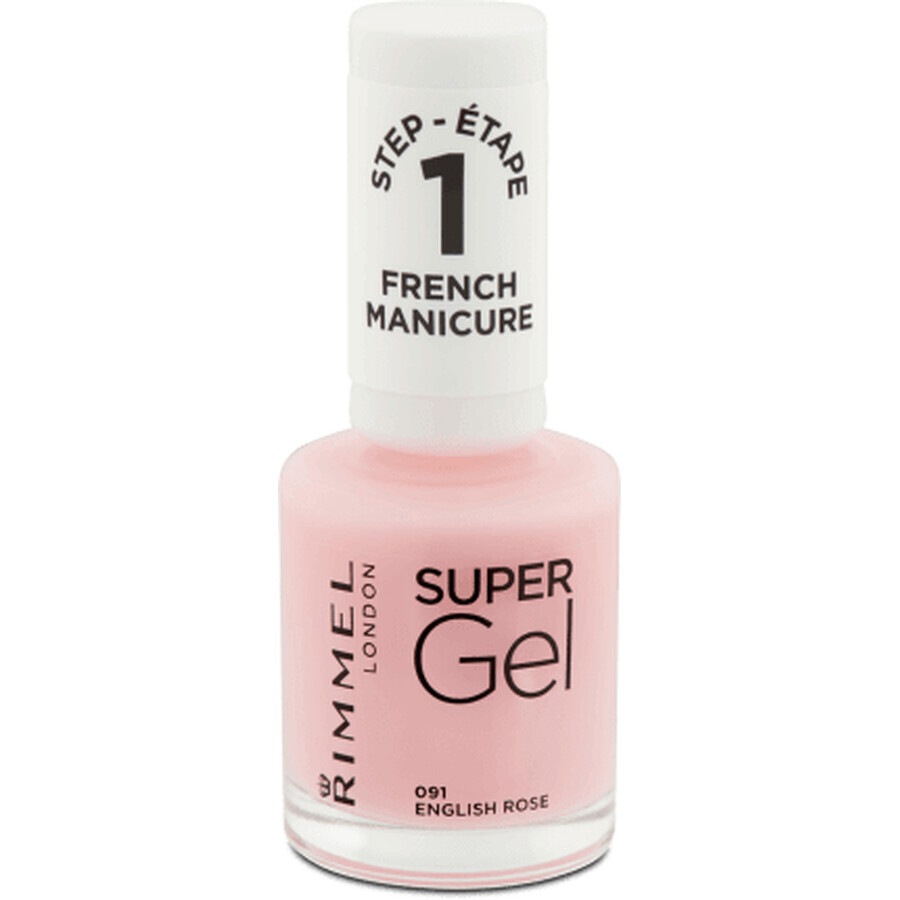 Rimmel London Super Gel French Manicure Nagellak 091 Engelse roos, 12 ml