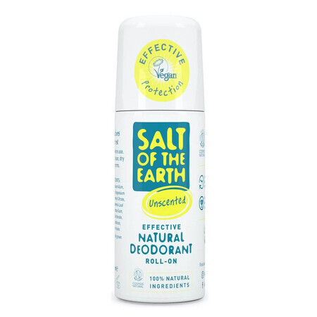 Salt Of The Earth Natuurlijke Geurloze Roll-On Deodorant, 75 ml, Crystal Spring