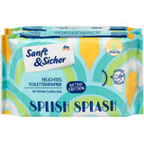 Sanft&amp;Sicher Splish splash nat toiletpapier, 100 stuks