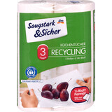 Saugstark&amp;Sicher Keukenhanddoeken Recycling 3 laags 280 vel, 2 stuks