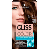 Schwarzkopf Gliss Color Tintura permanente per capelli 5-65 Castano Castano, 1 pz