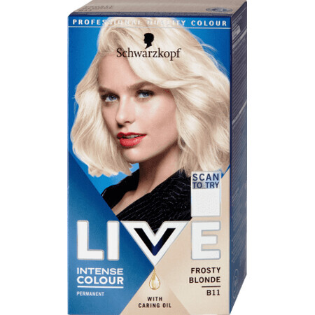 Schwarzkopf Live Tintura Permanente per Capelli B11 Biondo Gelido, 142 g