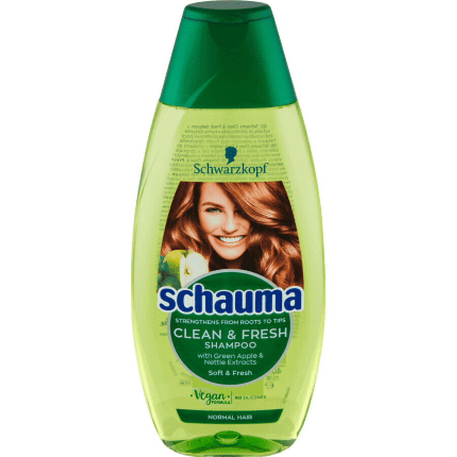 Schwarzkopf Schauma Shampooing à la pomme et à l'ortie, 400 ml