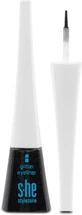 S-he colour&style Glitzer Eyeliner teinte liquide pour les yeux avec paillettes 161/001, 1 pc