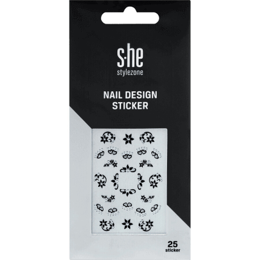 S-he colour&amp;style Nagelstickers, 1 Set