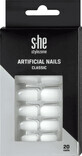 S-he colour&amp;amp;style Classic kunstnagels, 1 set