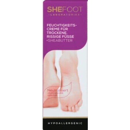 SHEFOOT Crème hydratante pour semelles sèches et rugueuses, 75 ml