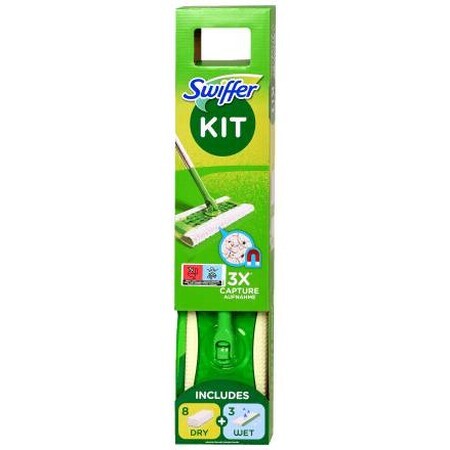 Swiffer Set mop cu 8 rezerve uscate și 3 umede