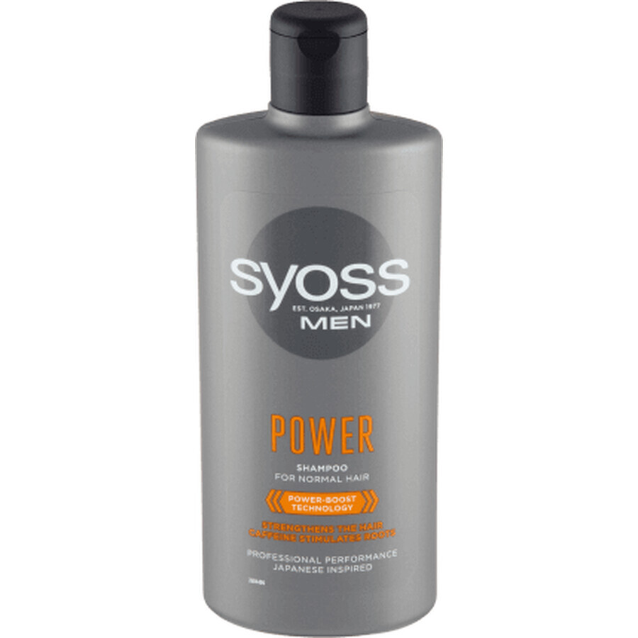 Syoss Men Power Shampooing pour hommes, 440 ml