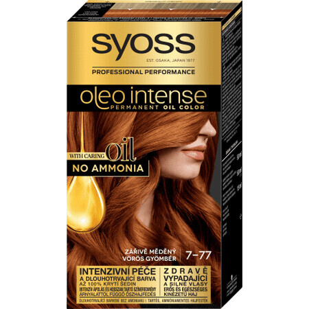 Syoss Oleo Intense Permanent Paint 7-77 ginger red, 1 pc