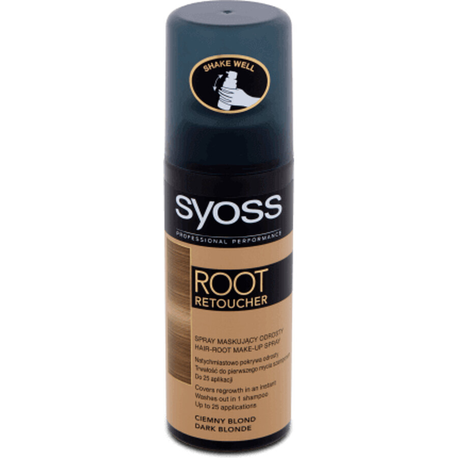 Syoss Root Retoucher Spray voor het tijdelijk verven van donkerblonde wortels, 120 ml