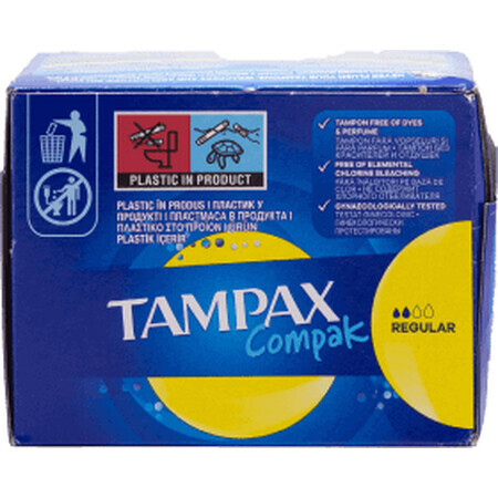 Tampax Compak Regular coussinets intérieurs, 16 pièces