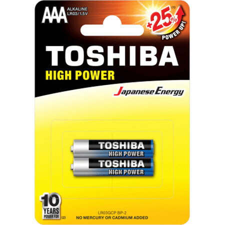 Toshiba R3-AAA alkalinebatterijen, 2 stuks