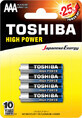 Toshiba R3-AAA batterijen, 4 stuks