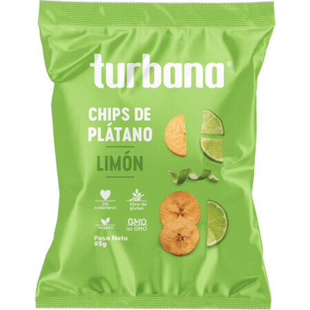 Turbana Chipsuri de plantan verde cu lămaie, 95 g