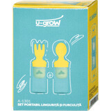 U-Grow Set lepel en vork voor kinderen, 2 stuks.