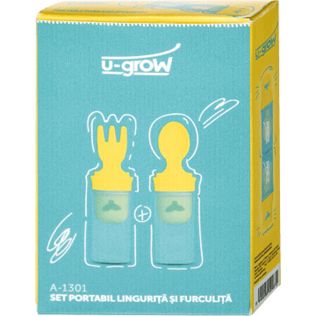 U-Grow Set Löffel und Gabel für Kinder, 2 Stück.