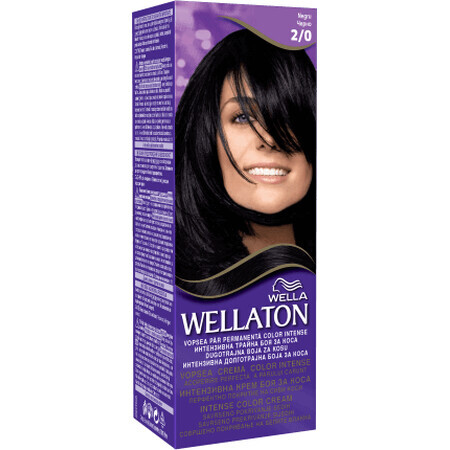 Wellaton Permanent hair dye 2/0 black, 1 pc