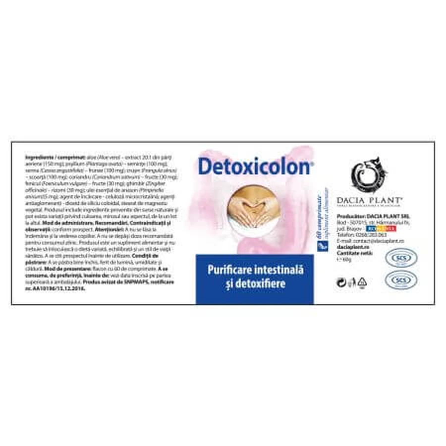 Detoxicolon, 60 Tabletten - Dacia Plant