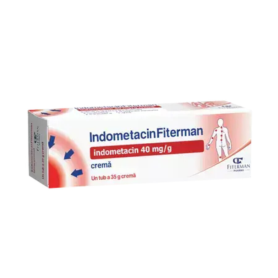 Indometacin crema, 40 mg/g, 35 g, Fiterman