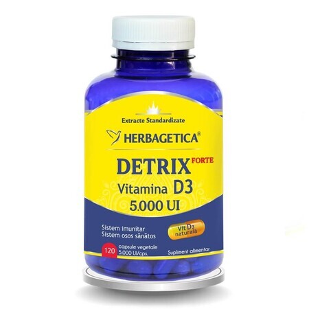 Detrix Forte Vitamine D3 5000 IE, 120 capsules, Herbagetica