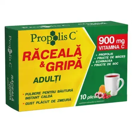 Propolis C raceala si gripa adulti, 10 plicuri, Fiterman Pharma